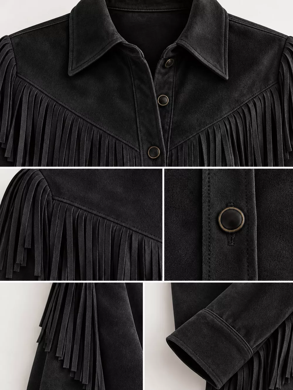 Full Size Fringed Button Up Shirt Plus Size, image 7