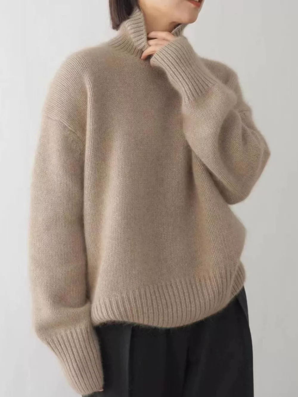Turtleneck Dropped Shoulder Sweater, image 19