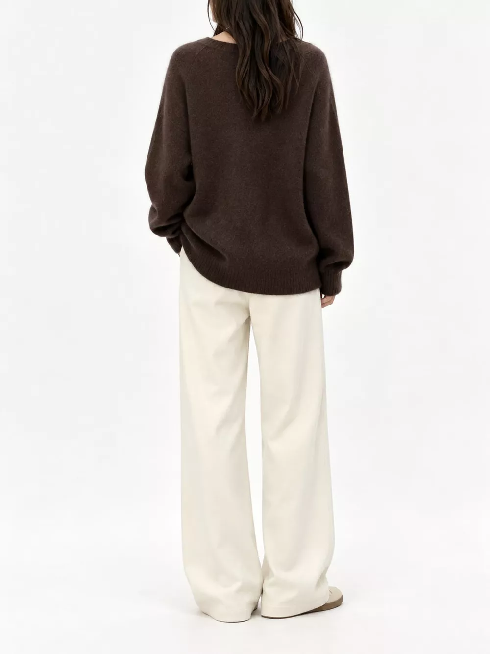 V-Neck Dropped Shoulder Sweater, image 18