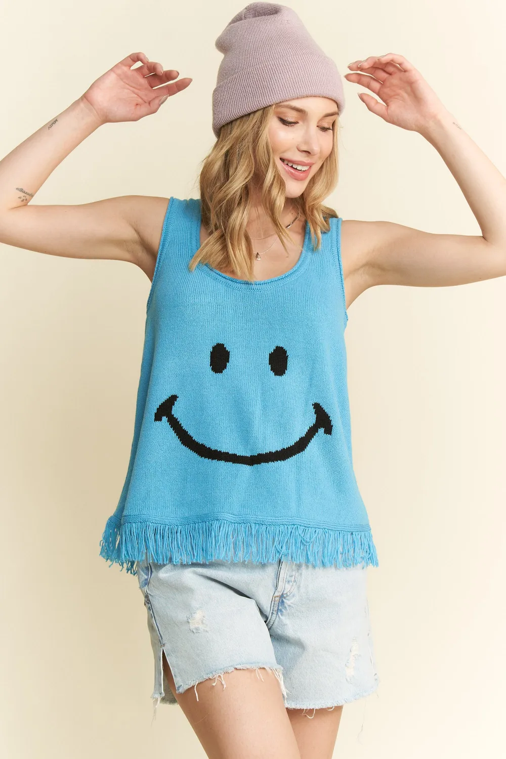 Smiley Fringe Tank Top, image 6