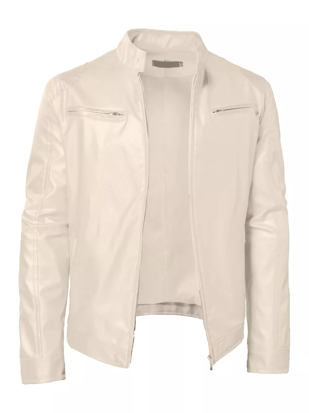 Men's Full Size Faux Leather Zip Up Jacket Plus Size, image 19