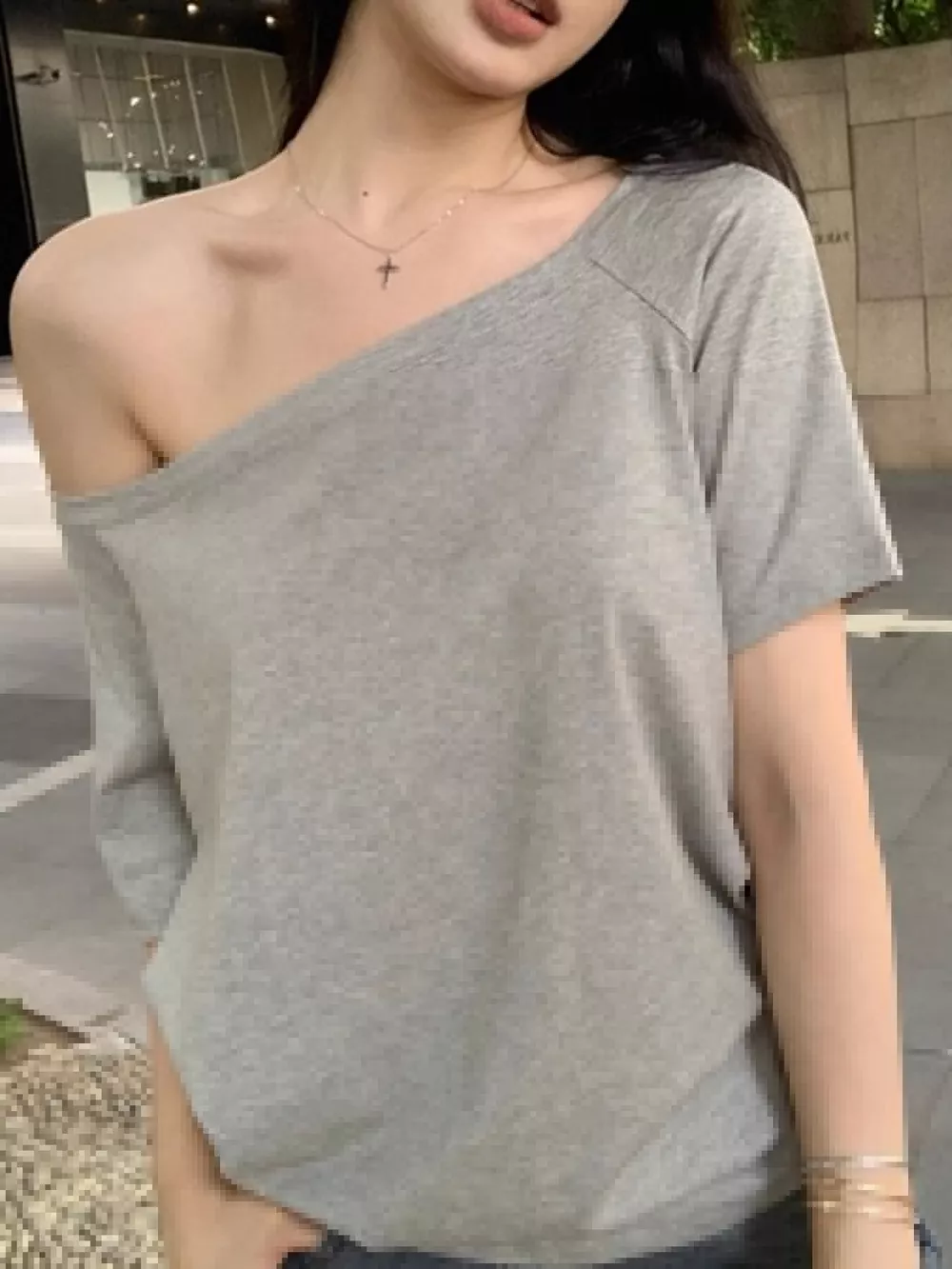 Boat Neck Short Sleeve T-Shirt, image 6