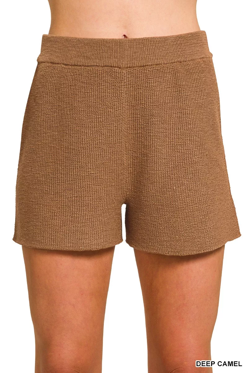 Round Neck Knit Top and Shorts Sweater Set, image 5