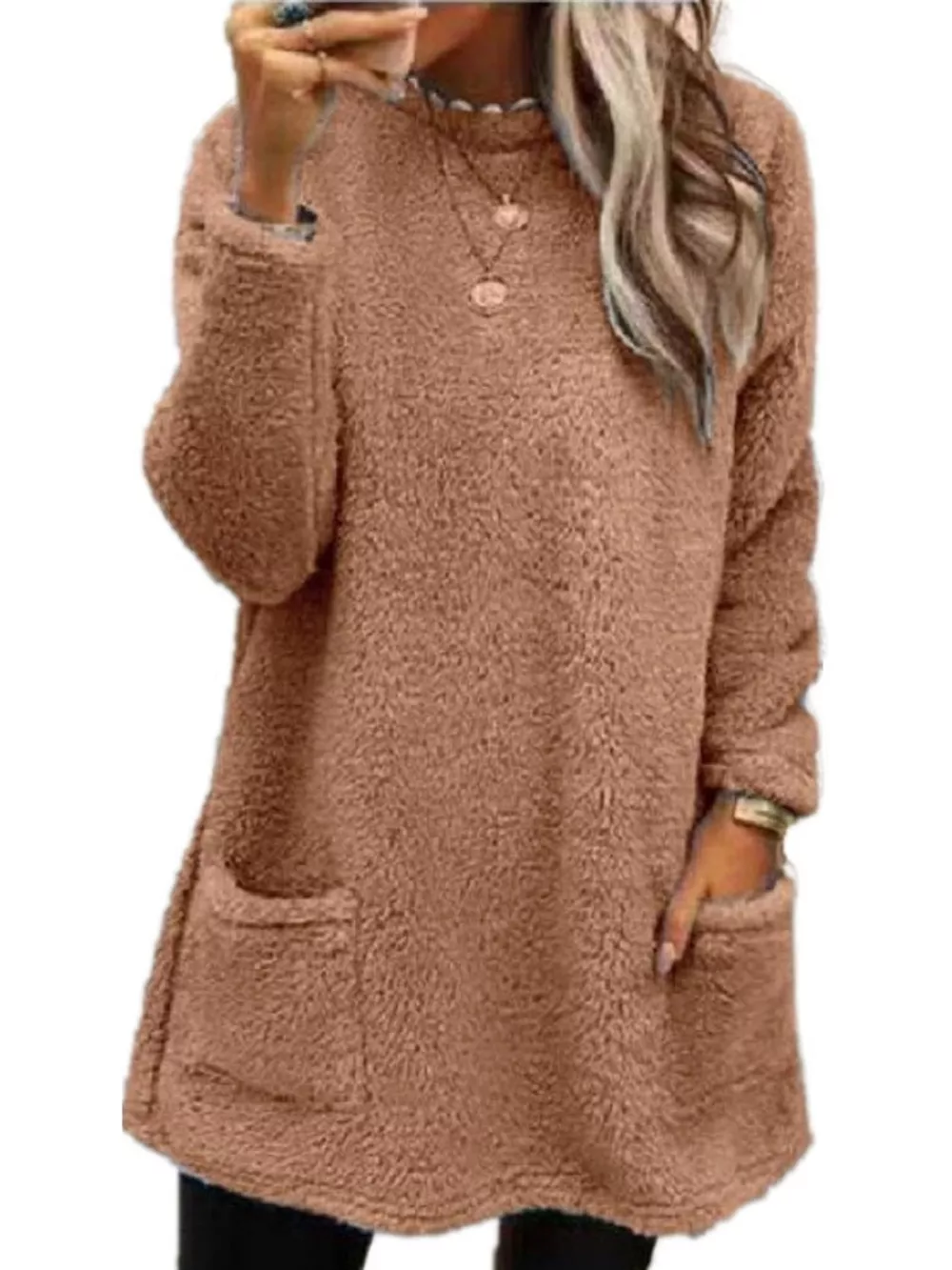 Full Size Fleece Dropped Shoulder Sweatshirt Plus Size, image 14