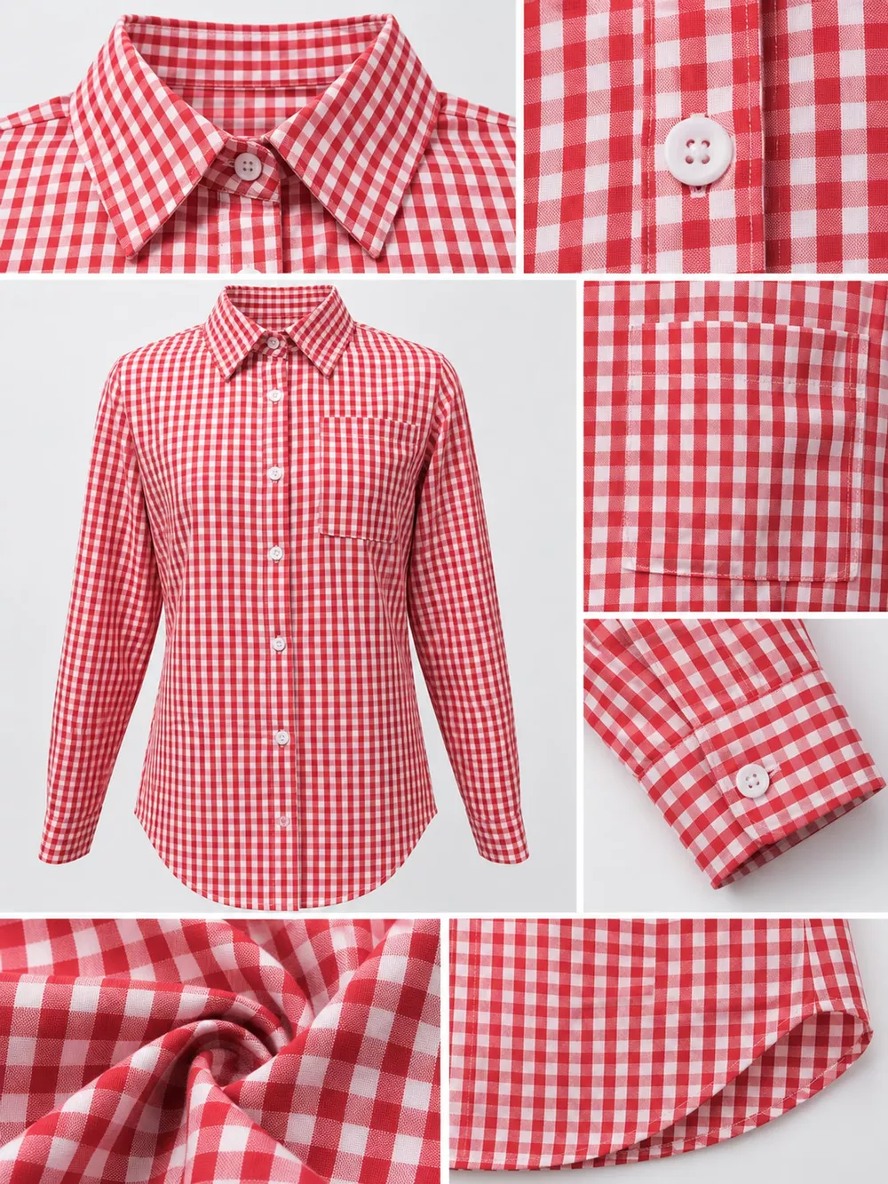 Plus Size Plaid Button-Down Long Sleeve Shirt, image 26