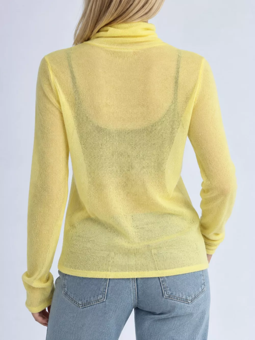 Sheer Turtleneck Knit Top, image 22