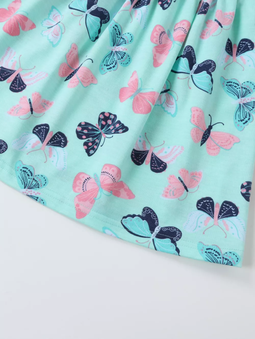 Children's Butterfly Print Ruffle Sleeve Dress, image 3
