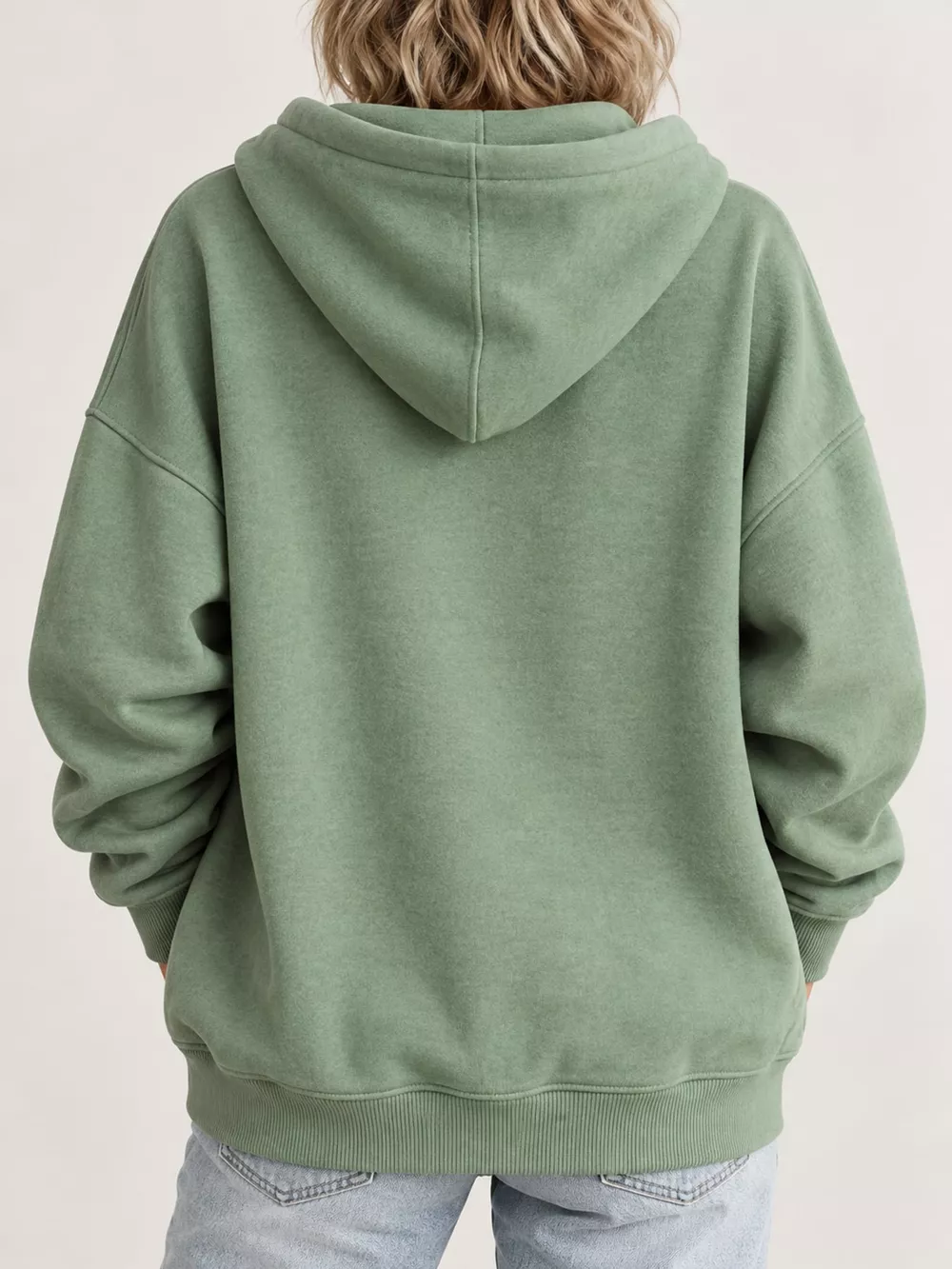Drawstring Dropped Shoulder Hoodie, image 7