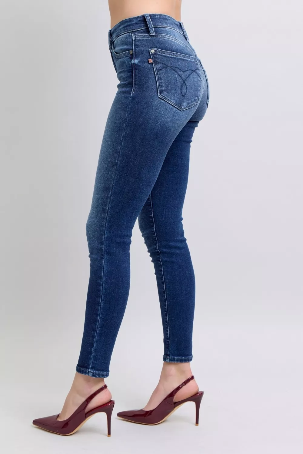 Full Size Washed Thermal Skinny Jeans Plus Size, image 16