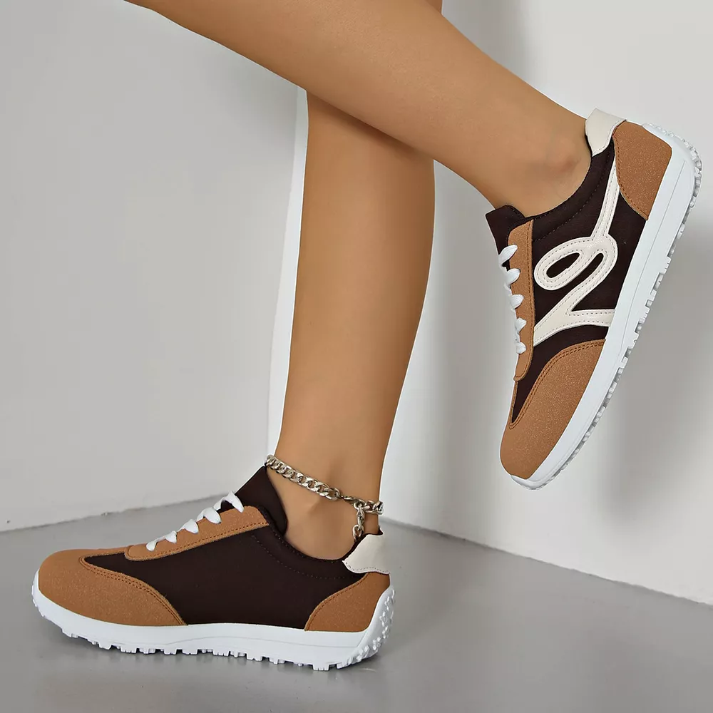 Casual Lace-Up Contrast Sneakers, image 3