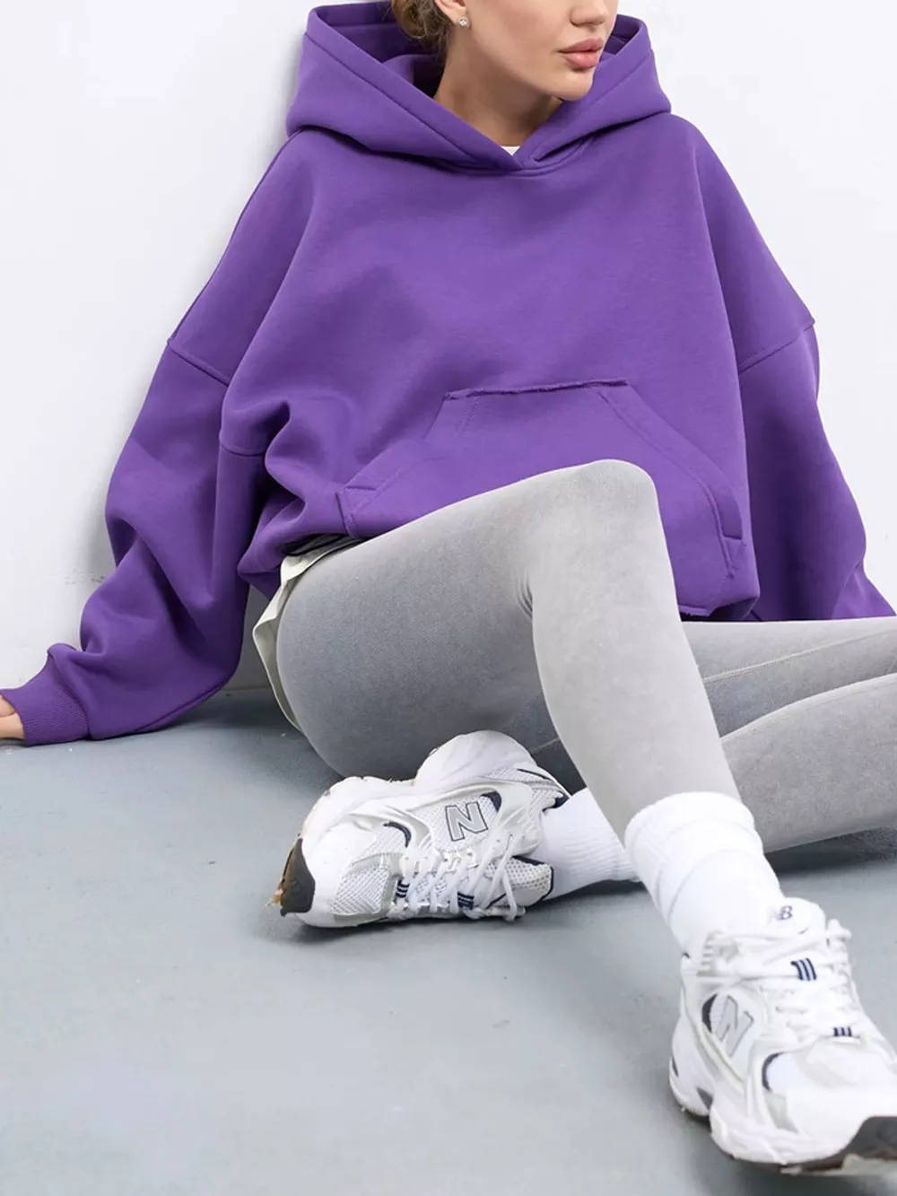 Kangaroo Pocket Dropped Shoulder Hoodie, image 19