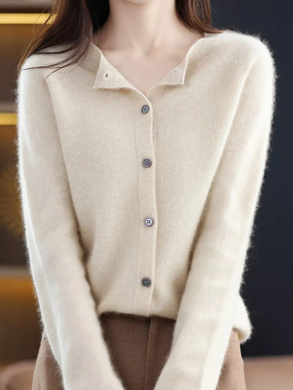 Button-Down Long Sleeve Cardigan, image 8