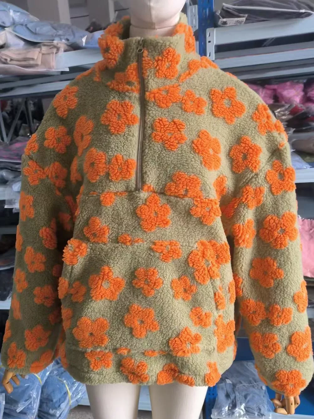 Quarter-Zip Sherpa Sweatshirt, image 17
