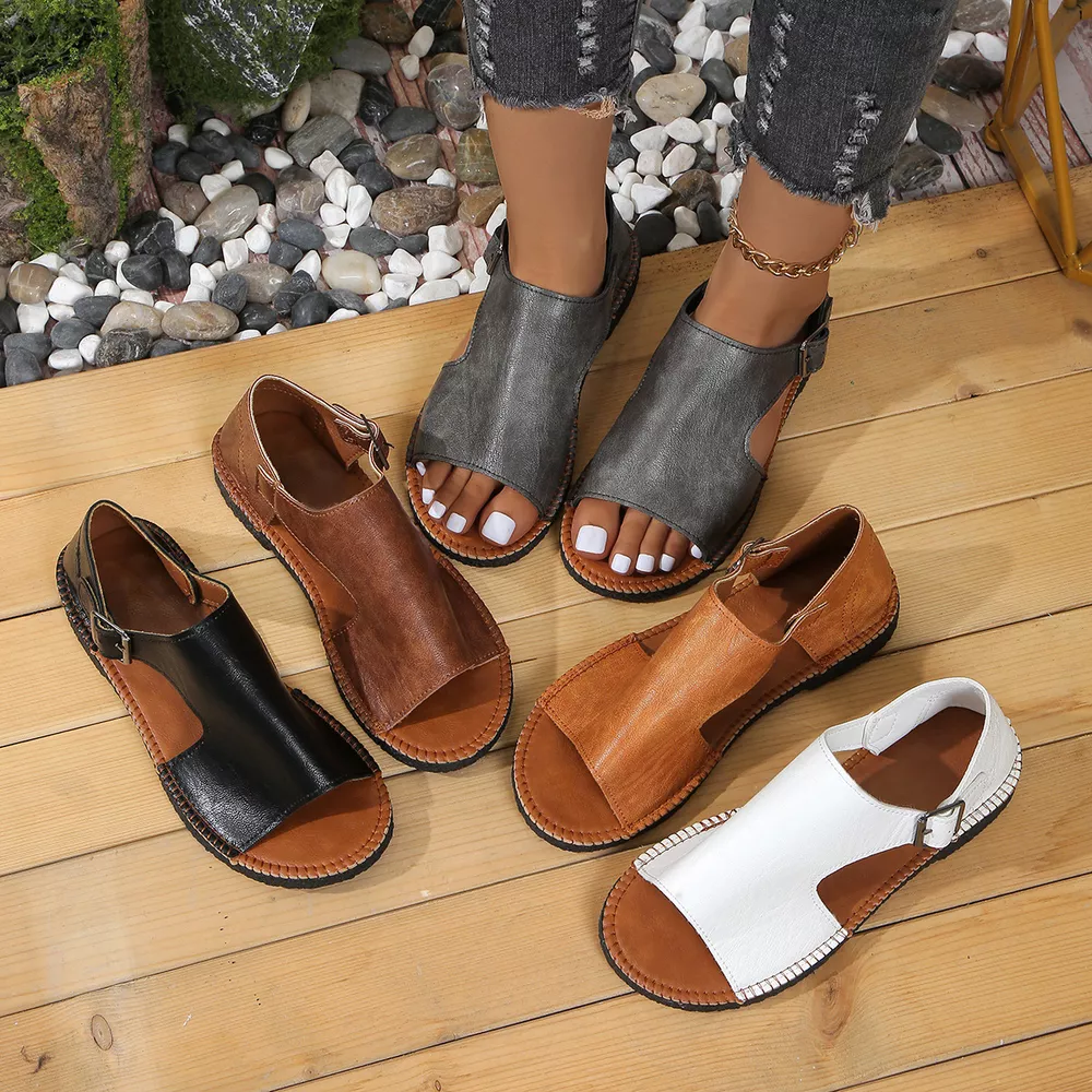 Open Toe Buckle Sandals, image 2