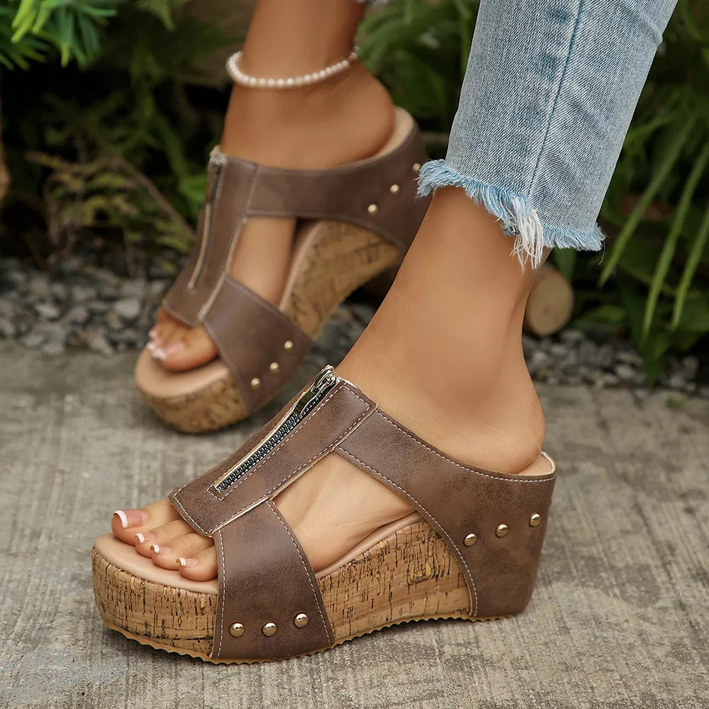 Open Toe Wedge Sandals, image 6