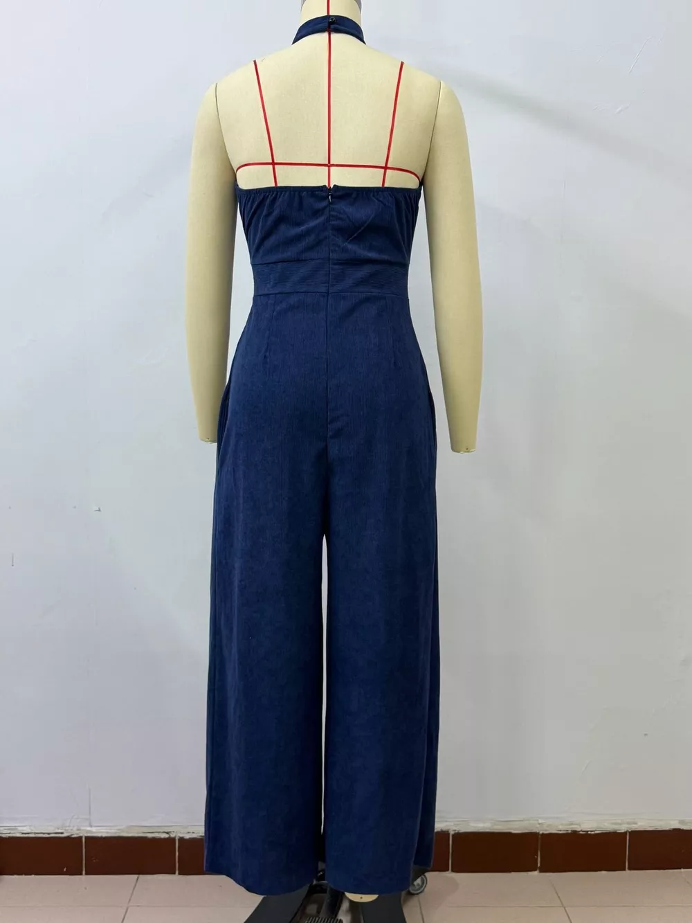 Full Size Halter Neck Wide-Leg Jumpsuit Plus Size, image 14