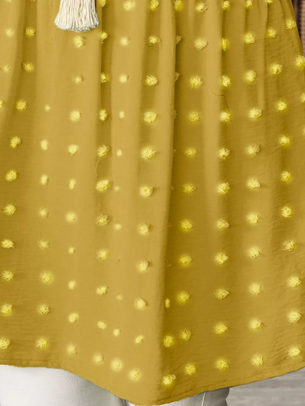 Plus Size Swiss Dot V-Neck Casual Blouse, image 23