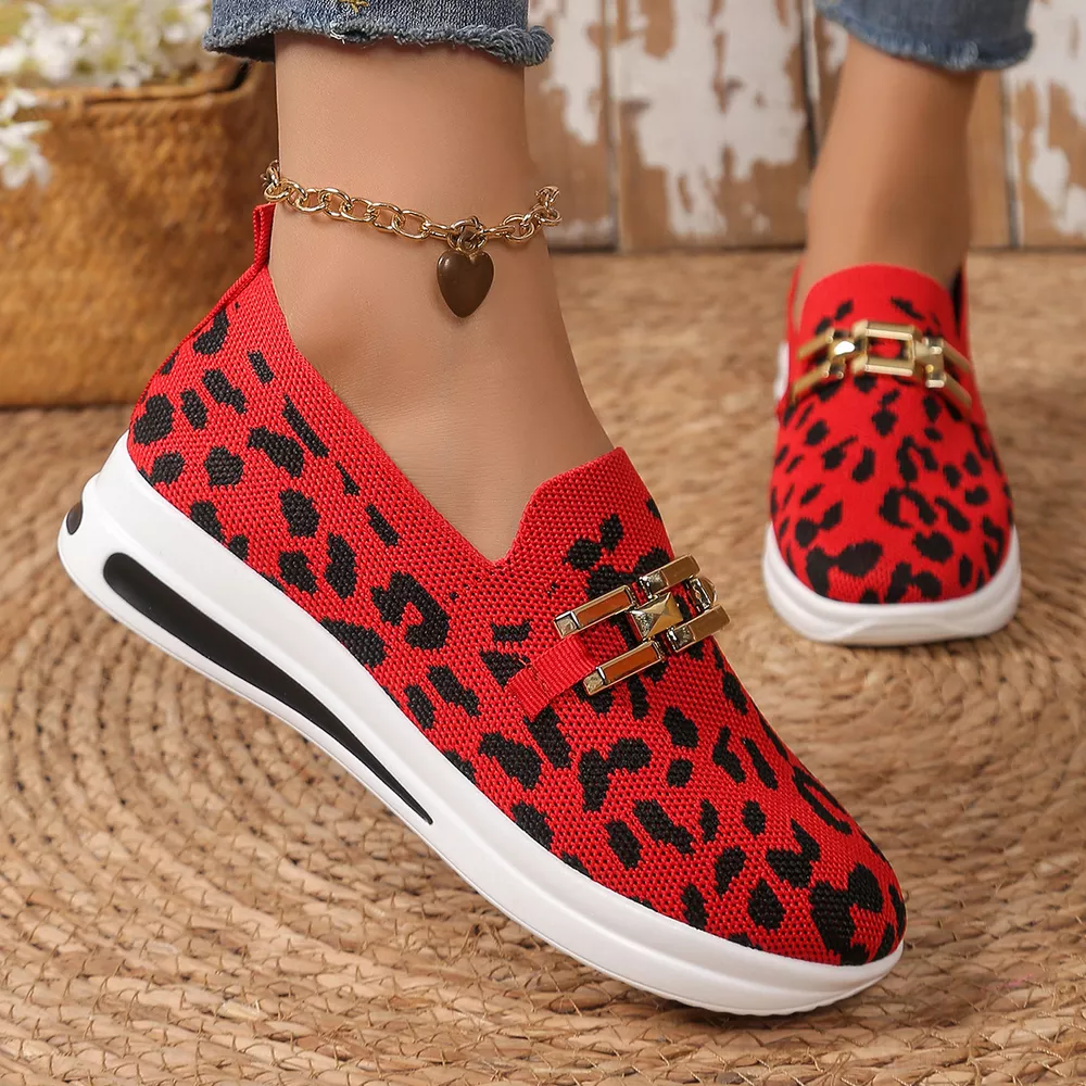 Leopard Mesh Slip-Ons, image 8