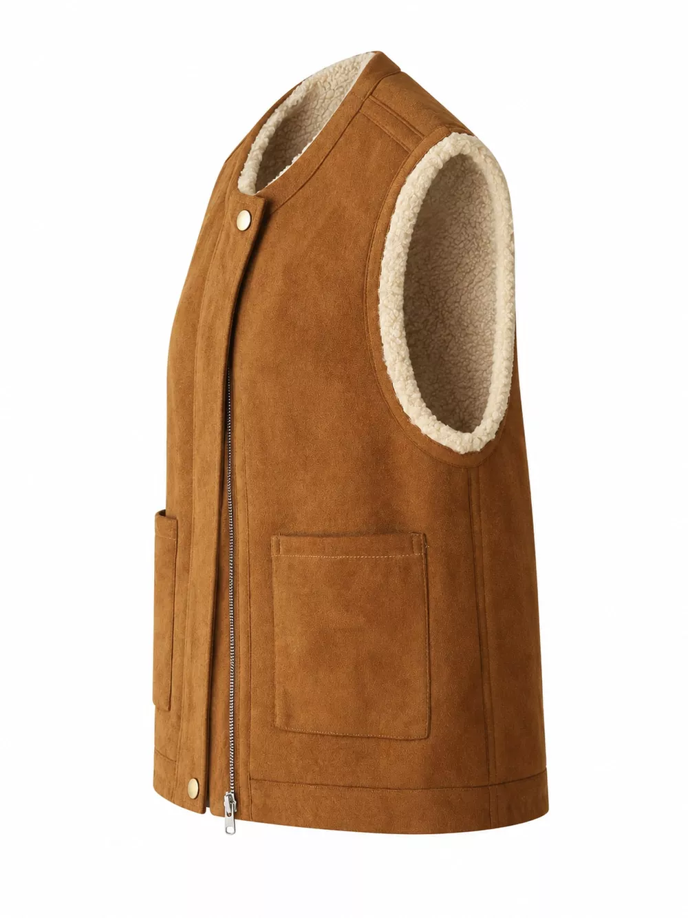 Reversible Sherpa Vest Coat, image 3