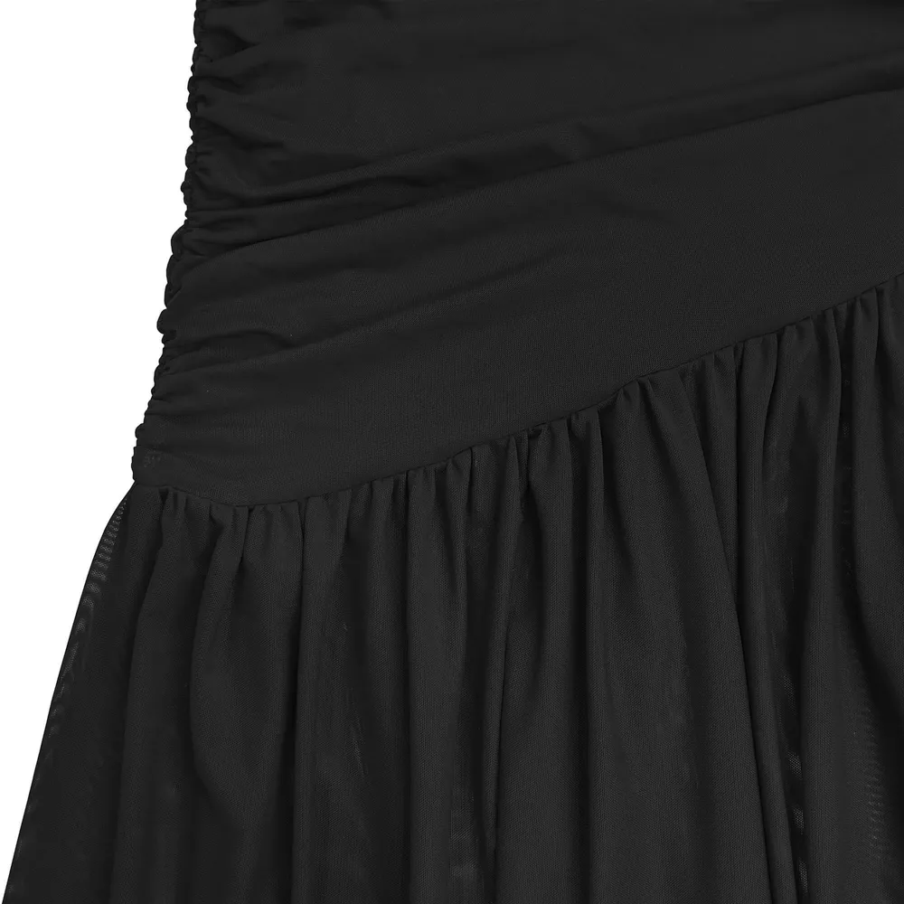One-Shoulder Ruched Bodycon Maxi Dress, image 7