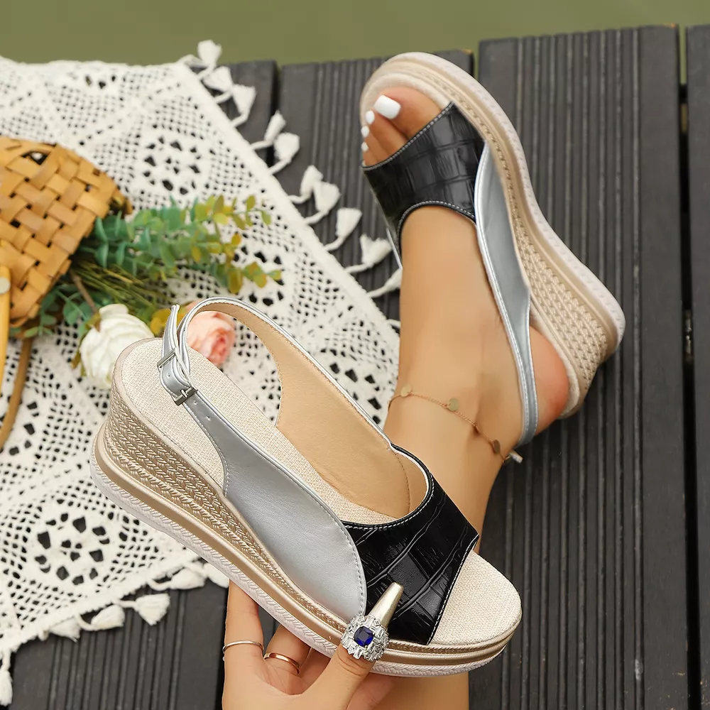Open Toe Wedge Sandals, image 3
