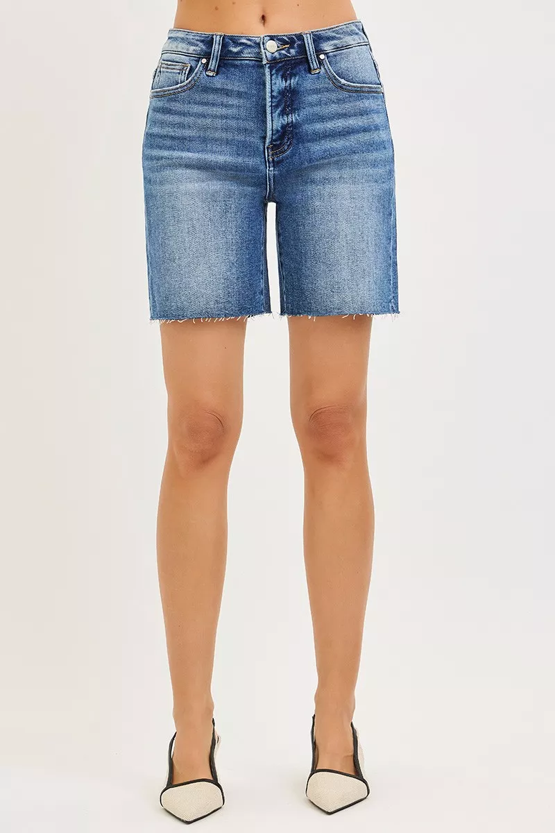 Tummy Control High Rise Raw Cut Hem Jhorts, image 7