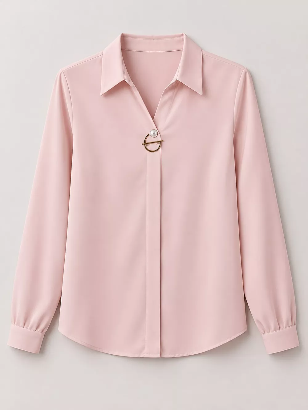 Long Sleeve Satin Blouse, image 37