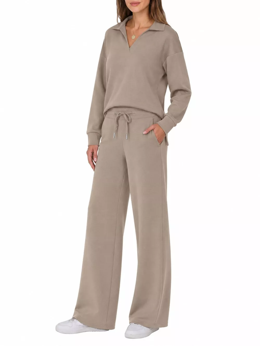Dropped Shoulder Top and Pants Set, image 47