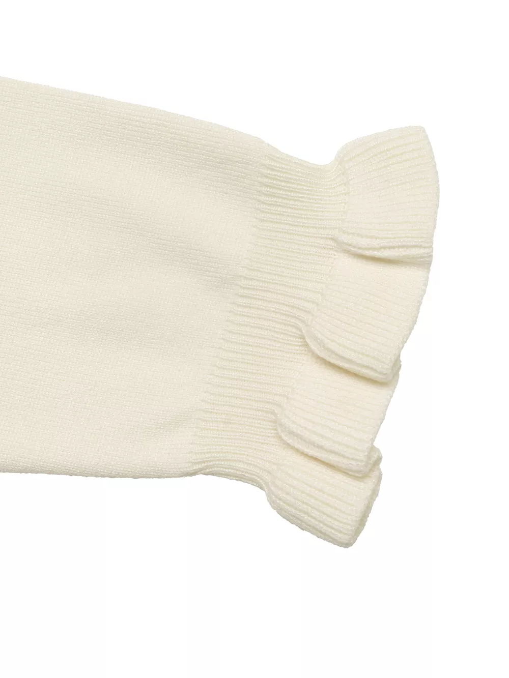 Ruffle Trim Pearl Button V-Neck Knit Top, image 10