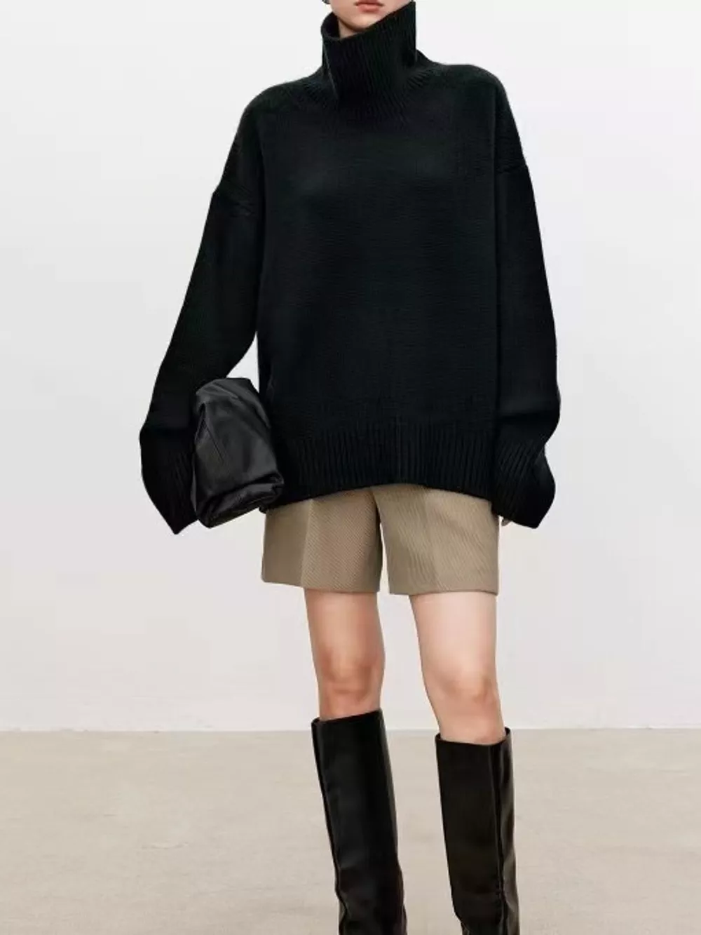 Oversized Turtleneck Wool Sweater, image 36