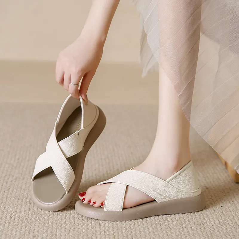 Crossover Platform Comfort Sandals, image 7