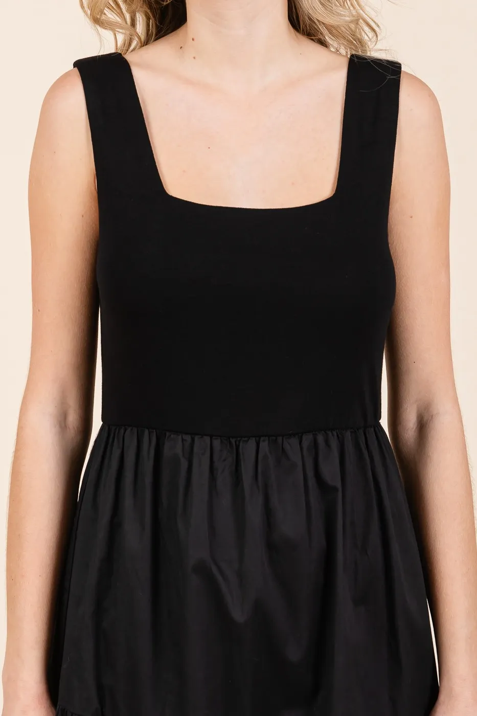 Mix Media Square Neck Maxi Dress, image 5