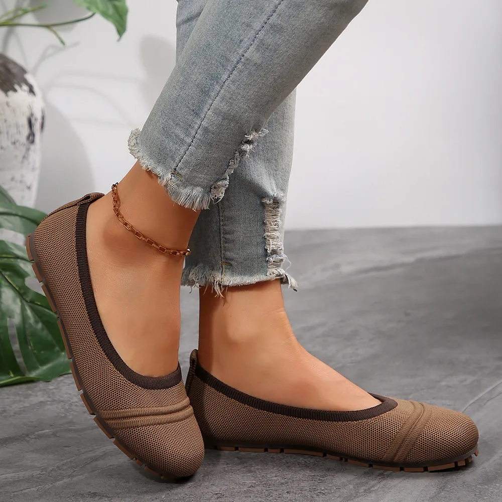 Mesh Round Toe Flat Slip-Ons, image 15
