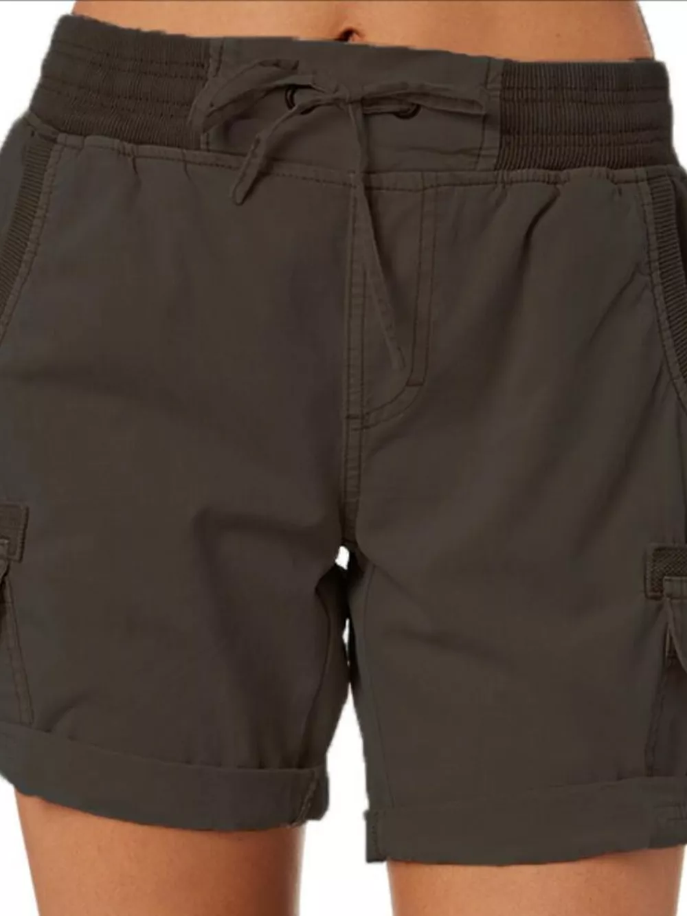 Full Size Drawstring Cargo Shorts Plus Size, image 39