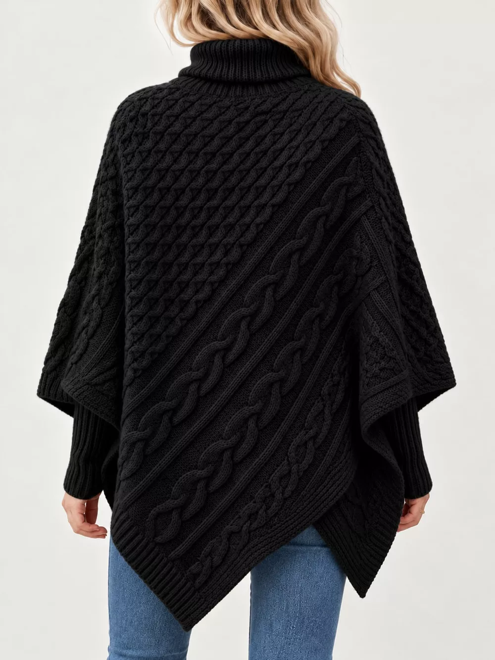 Turtleneck Cable-Knit Sweater, image 15
