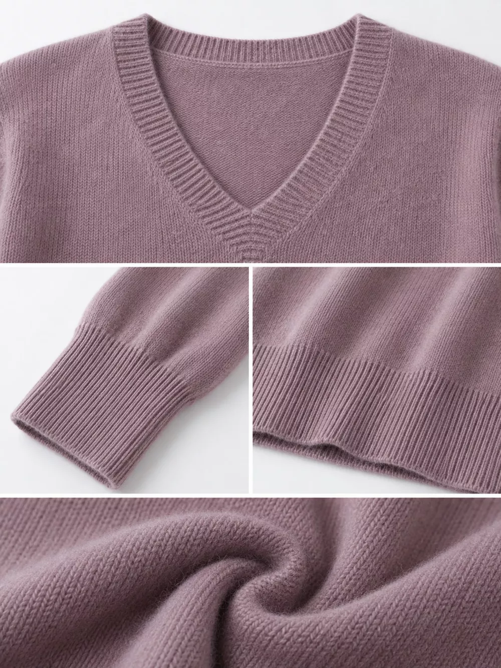 V-Neck Solid Color Sweater, image 40
