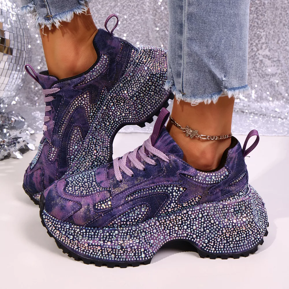 Rhinestone Lace Up Sneaker, image 12