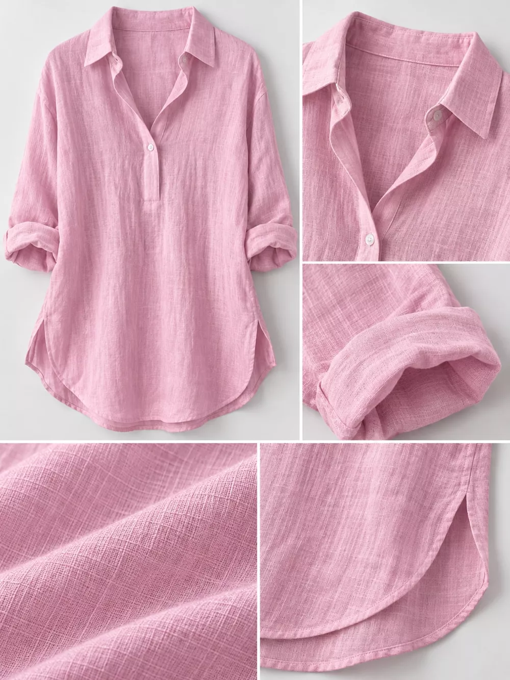 Collared Neck Long Sleeve Blouse, image 6