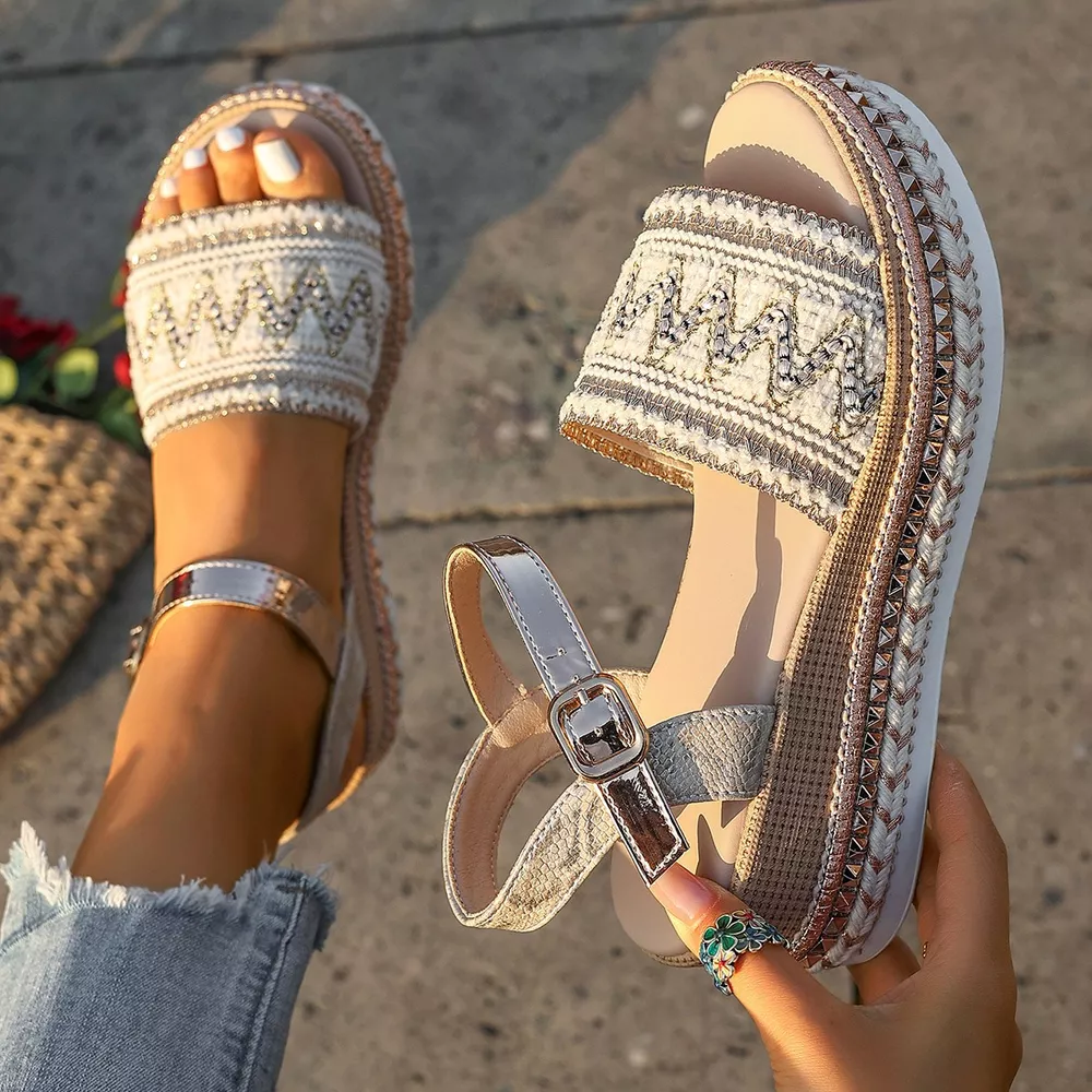 Open Toe Wedge Sandals, image 4