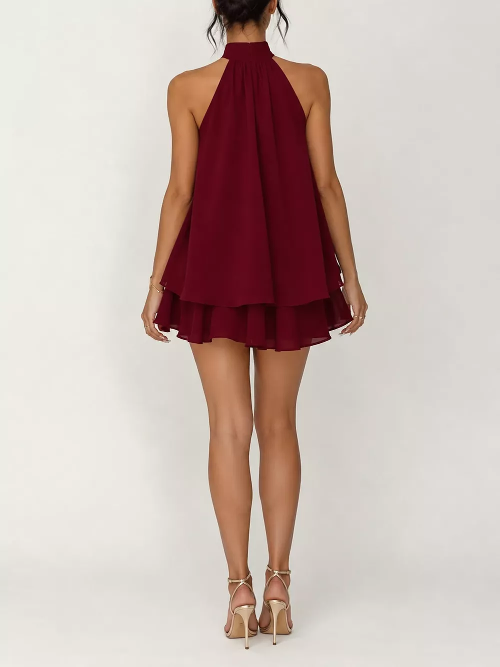 Halter Neck Ruched Mini Dress, image 60