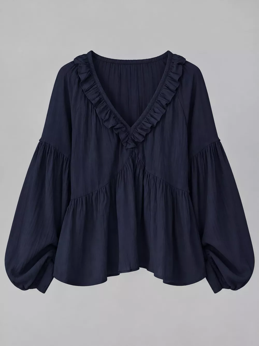 Ruffled V-Neck Blouse, image 23