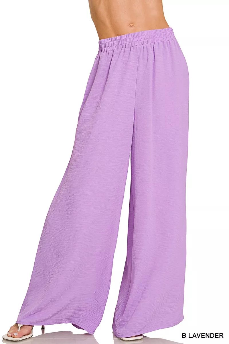 Woven Airflow Twisted Top & Wide Leg Pants Set, image 18