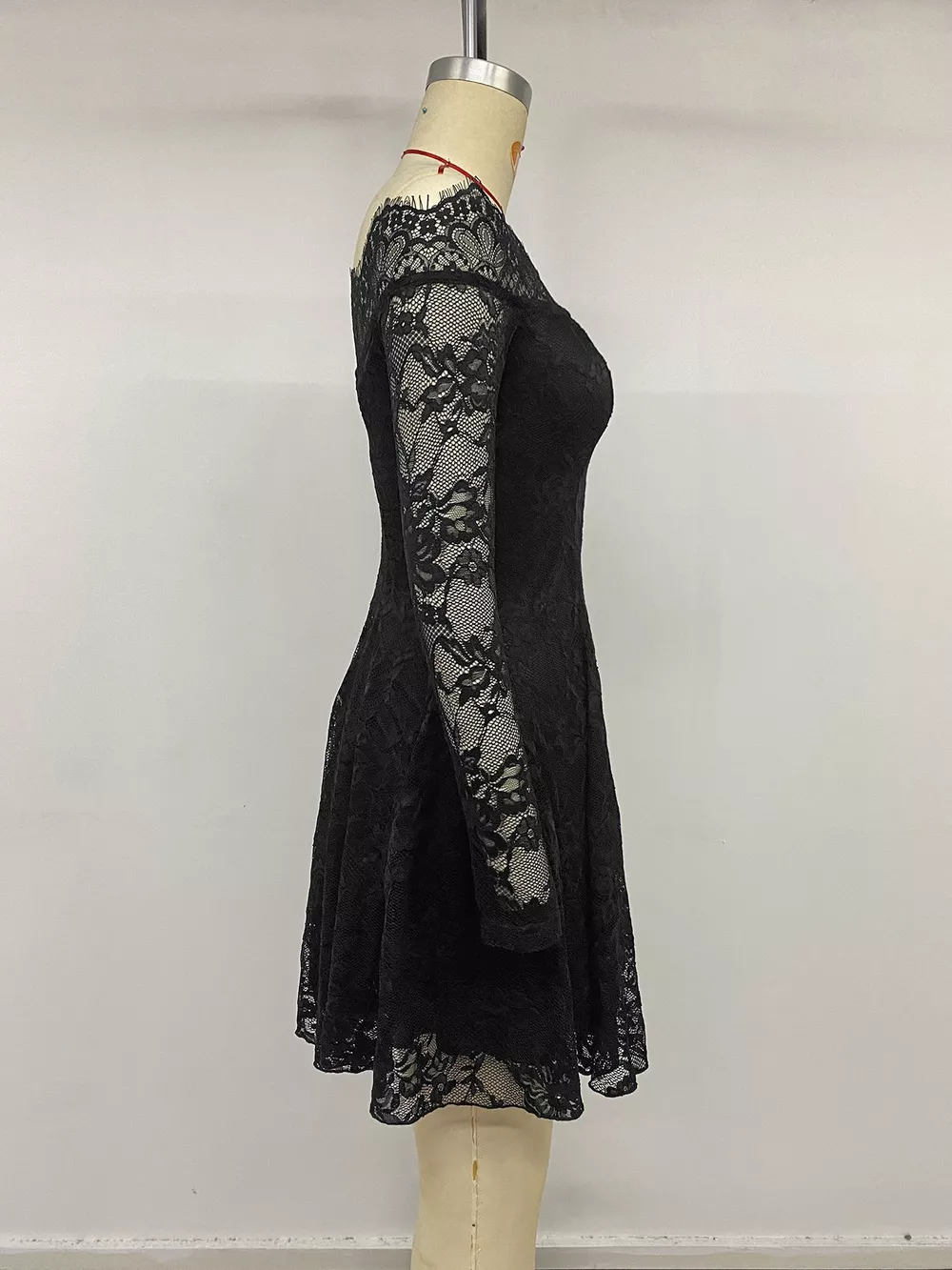 Lace Off Shoulder Mini Dress, image 7