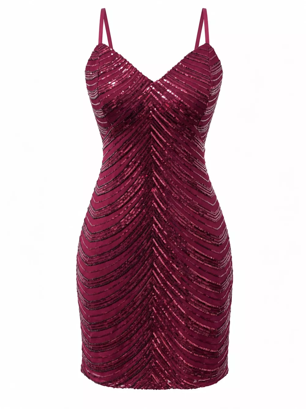 Sleeveless Sequin Embellished Bodycon Mini Cami Dress, image 12