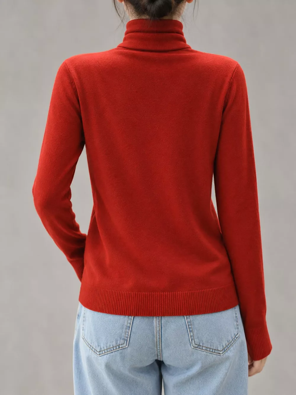 Full Size Slim-Fit Turtleneck Knit Top Plus Size, image 29