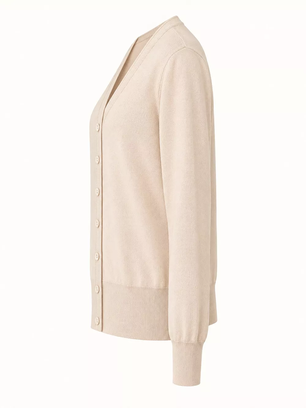 Classic V-Neck Button-Down Knit Cardigan, image 16
