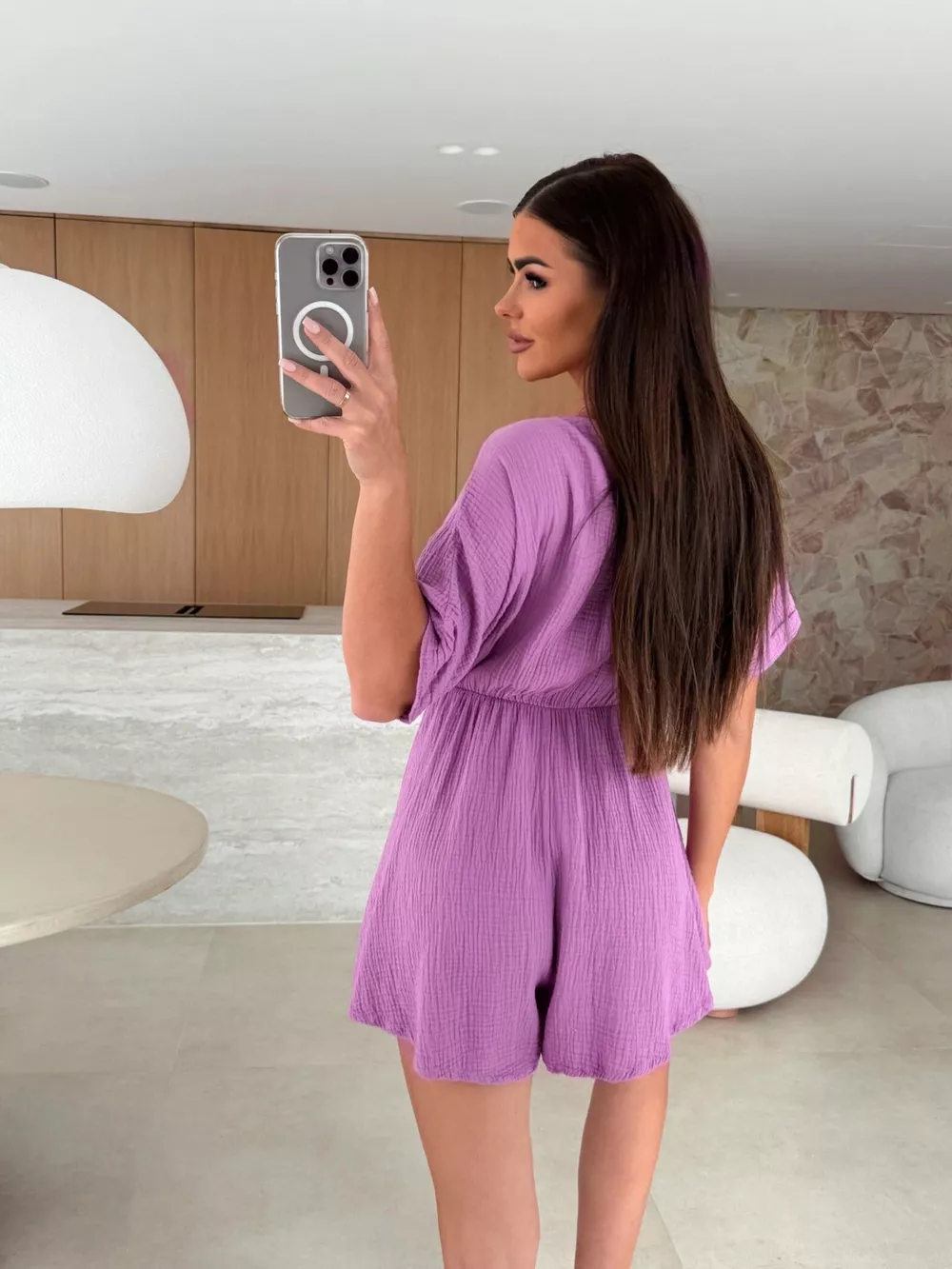 Surplice Short Sleeve Romper, image 3