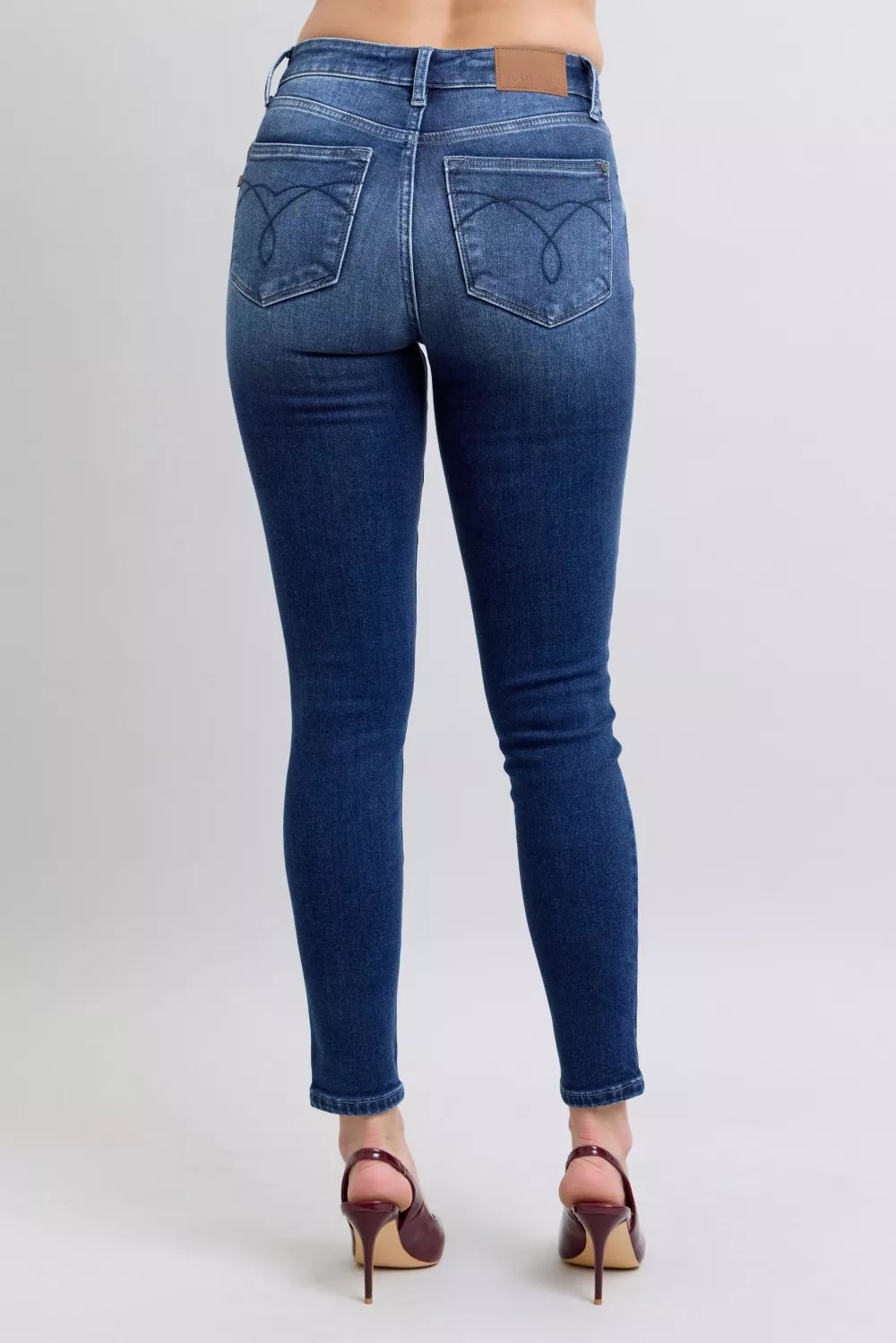 Full Size Washed Thermal Skinny Jeans Plus Size, image 17
