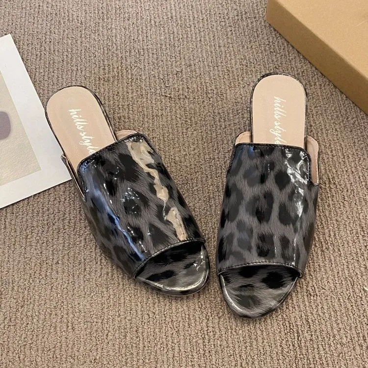 Leopard Open Toe Sandals, image 5