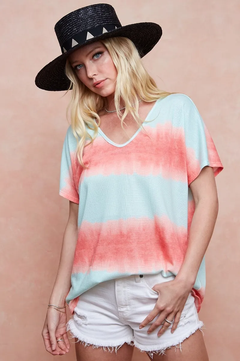 Tiedye Printed Hacci Knit Top, image 13